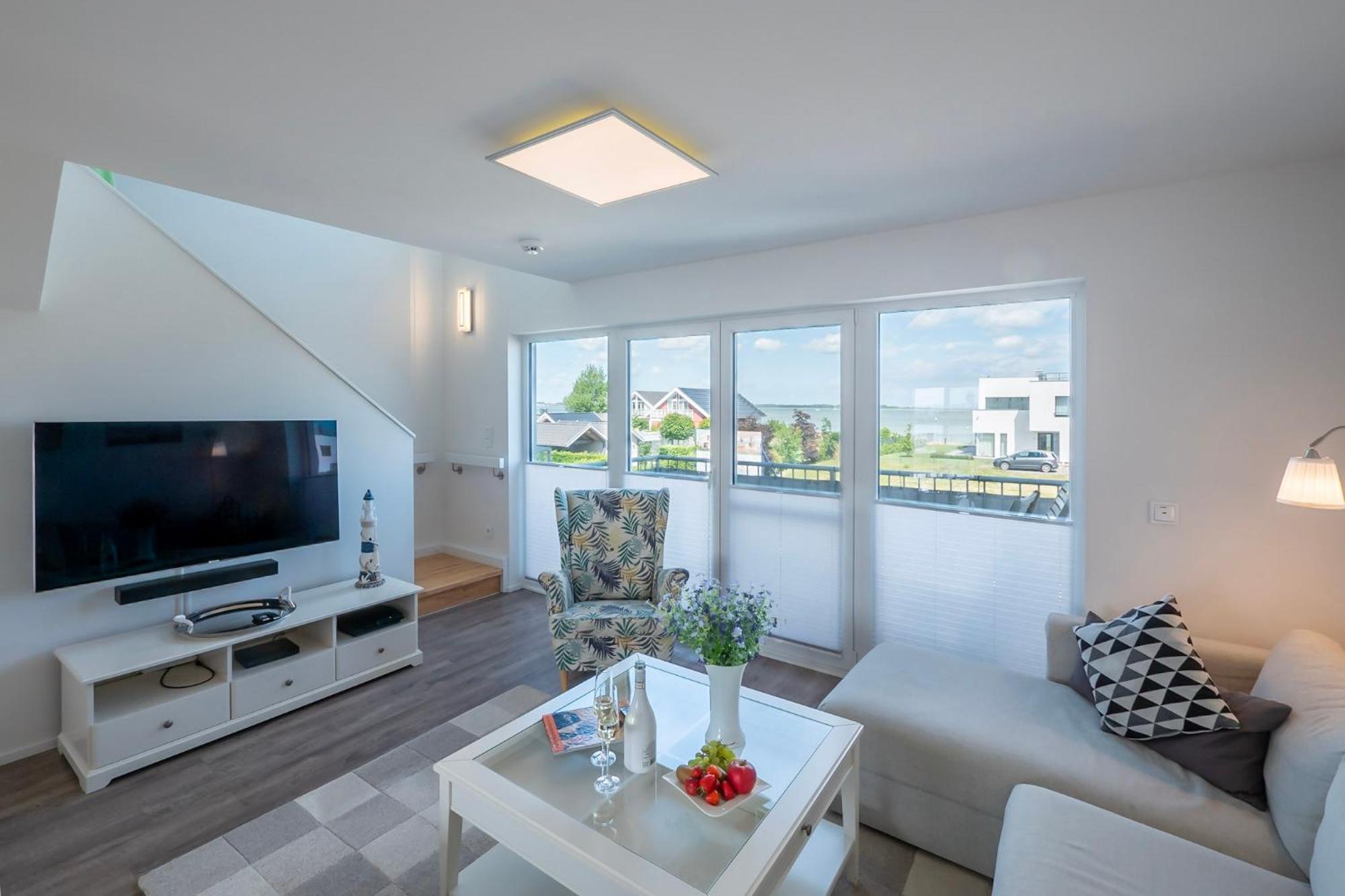 Maisonette Fewo Ostseeflair erste Wasserreihe, Panoramablick, by Seeblick Ferien Olpenitz Exterior foto